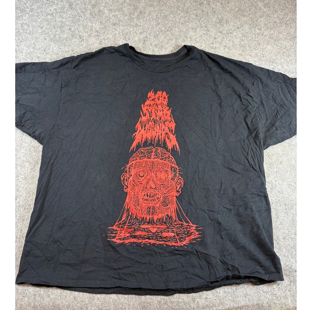 Skin Milk 200 Stab Wounds Band Shirt Mens 3XL Black Noise Metal Graphic Tee Y2K